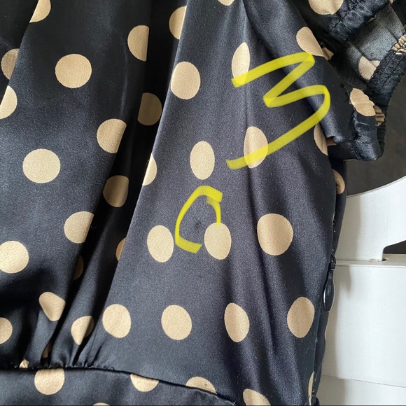 Eliza J New York polka dot cap sleeves, a v neckline. Size 10. *Few flaws - Picture 13 of 13